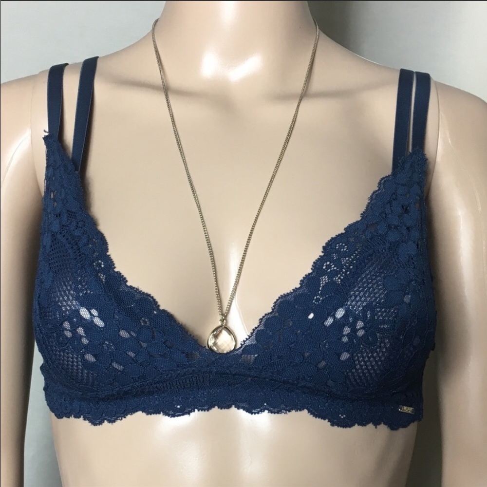 Sam Edelman Double Strap Lace Bralette, Size L